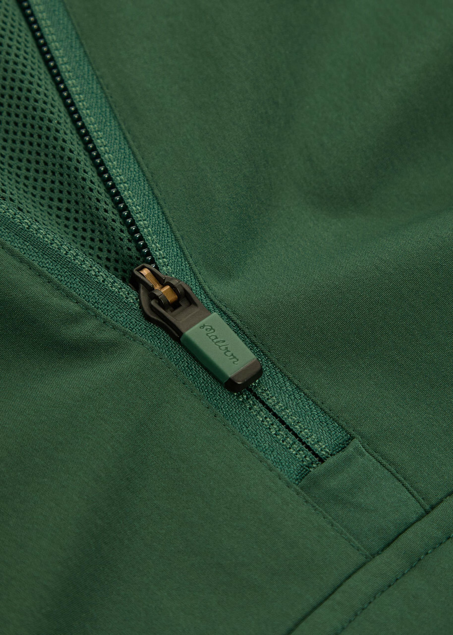 Malbon Ridge Logo Hooded Stretch-shell Anorak Jacket Green