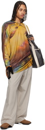 Kiko Kostadinov Yellow & Brown Fox Racing Edition Printed Tunic T-shirt