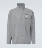 Brunello Cucinelli Cashmere and cotton-blend half-zip sweatshirt