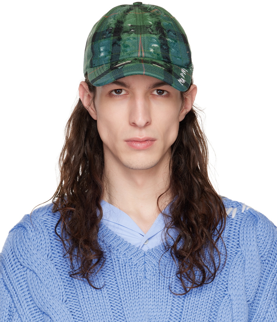 Marni Green Distressed Cap Marni