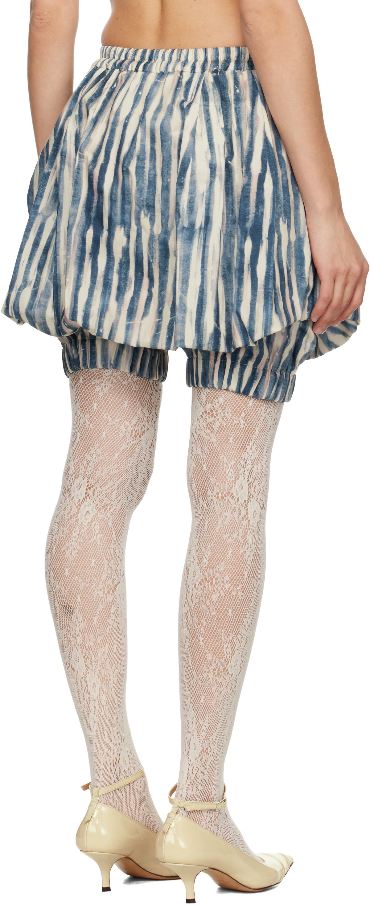 Vivienne Westwood Blue & Off-White Bloomers Shorts