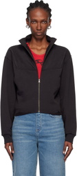 Prototypes Black Upside Down Zip Up Sweatshirt