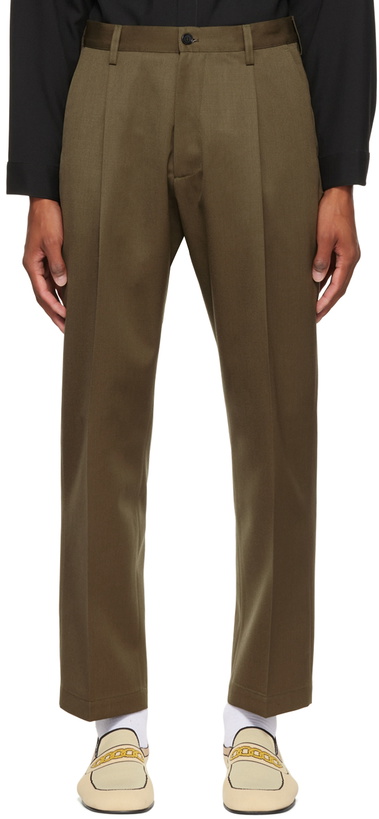 Photo: Marni Khaki Virgin Wool Trousers