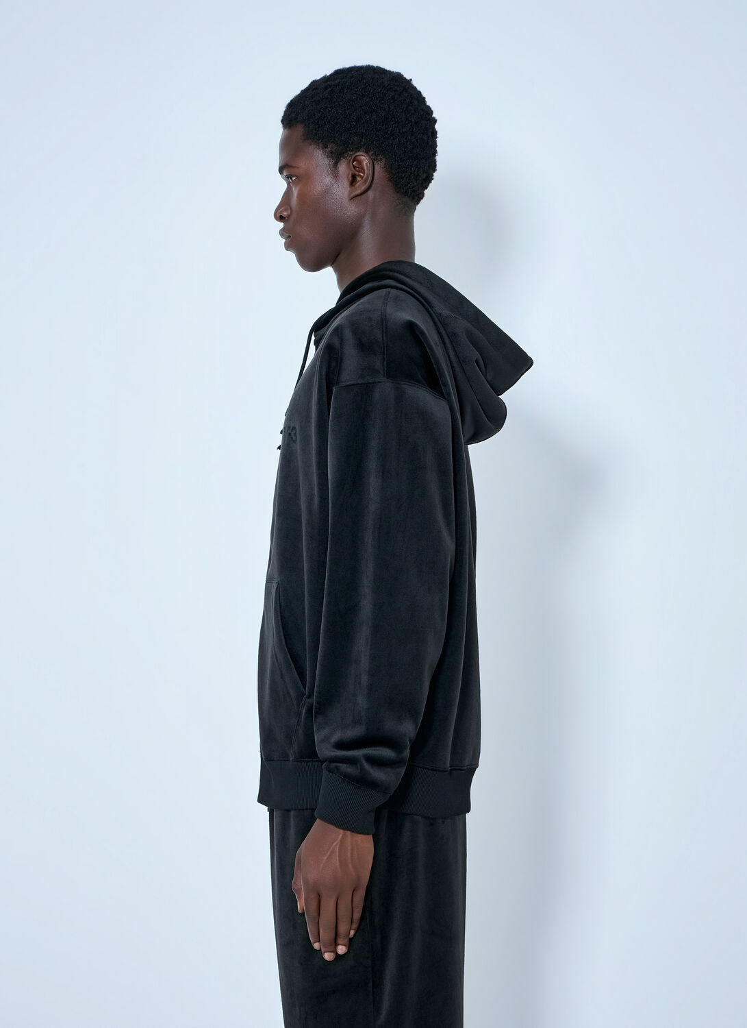 Y-3 Zip-Up Hoodie with Ribbed Trims