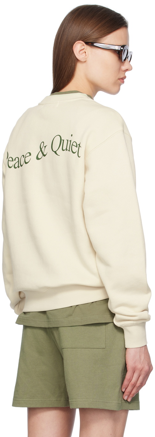 Museum of Peace & Quiet Off-White Wordmark Sweatshirt