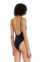 Diesel Nylon bodysuit with cut-out and metal Oval D - Bodysuits Womens in Black