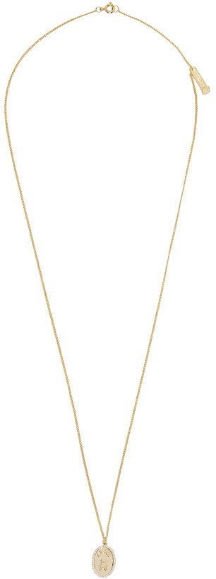 Photo: Aries Gold Fly Paved Pendant Necklace