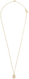 Aries Gold Fly Paved Pendant Necklace