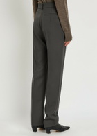 Calvin Klein Lucia Slim-leg Wool Trousers Grey