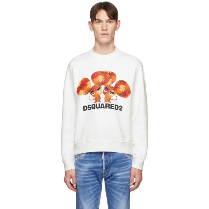 Photo: Dsquared2 White Mouse Cool Fit Sweatshirt