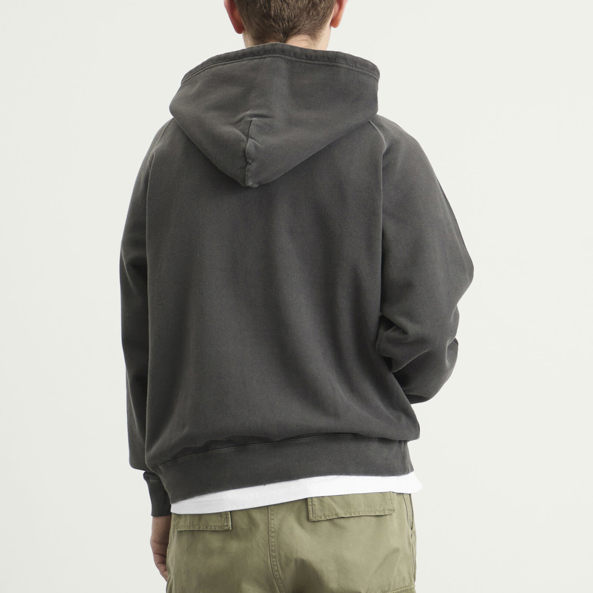 Neighborhood Men's Pigment Dyed Sweat Hoodie in Black Neighborhood