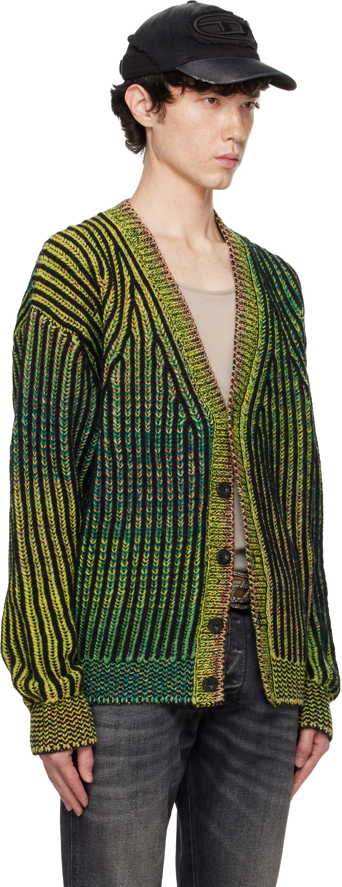 Diesel Green K-Oakland-Cr Cardigan Diesel