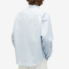 AMI Paris Men's Stripe Boxy Shirt in Cashmere Blue/Chalk