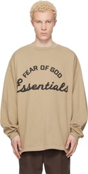 Fear of God ESSENTIALS Beige Training 90s Long Sleeve T-shirt