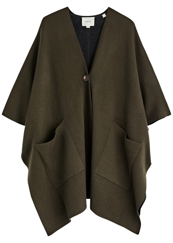 Photo: Vince Wool-blend Cape - Light Brown - One Size