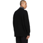 Burberry Black Cashmere Pipard Half-Zip Sweater