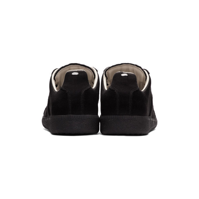 Maison Margiela Black Satin Replica Sneakers Maison Margiela