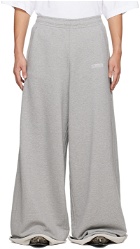 VETEMENTS Gray Embroidered Sweatpants