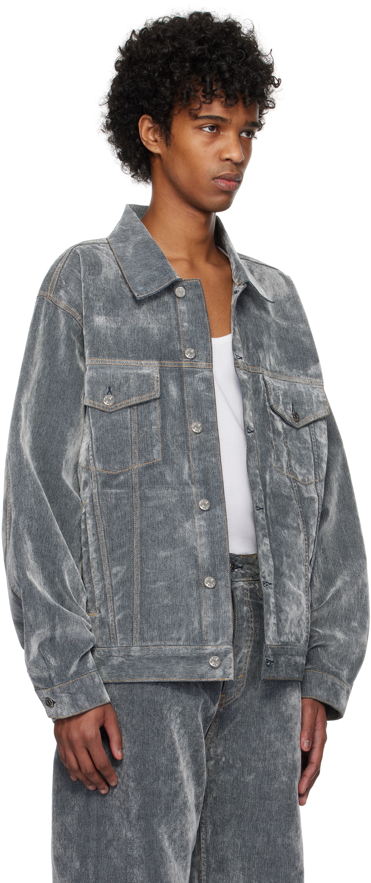 HOPE Gray Bold Denim Jacket HOPE