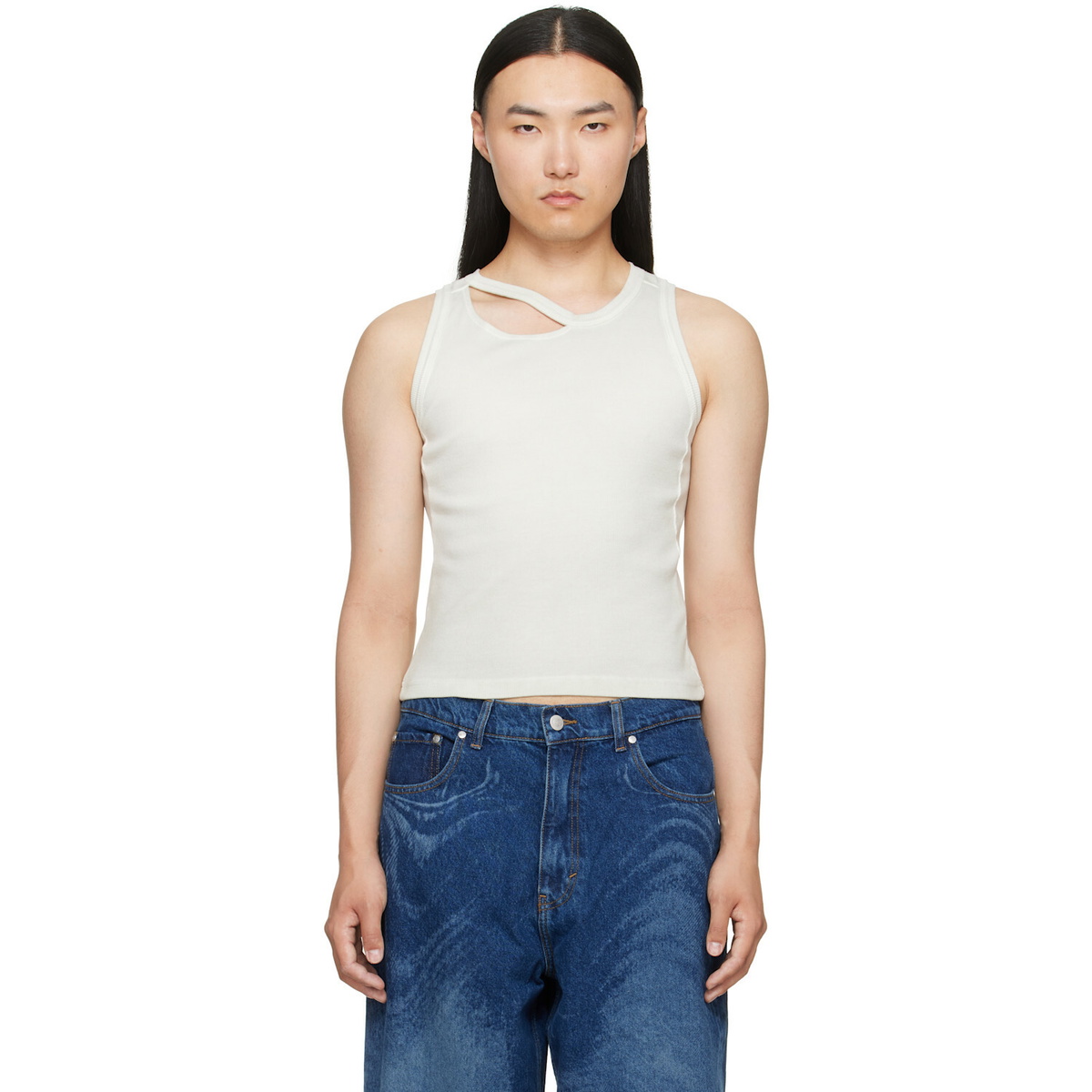CAMPERLAB Gray Ribbed Tank Top