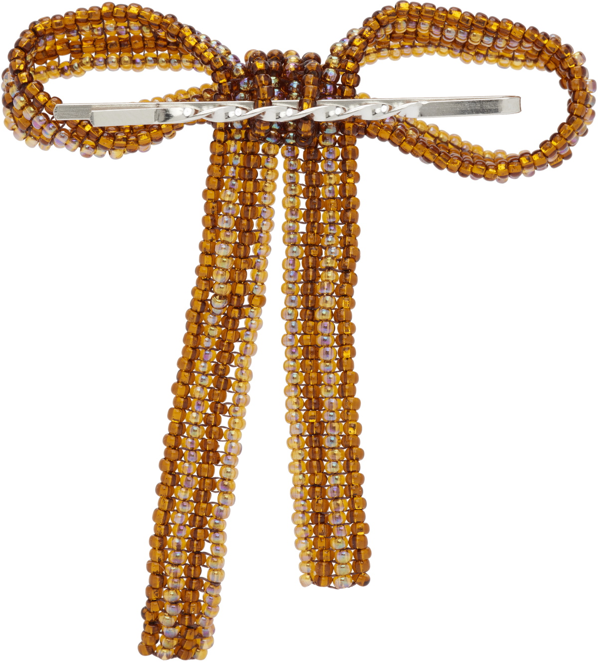Pura Utz Orange Bow Hair Pin