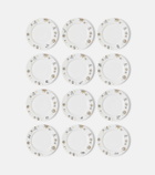 Fornasetti Astronomici set of 12 porcelain dessert plates