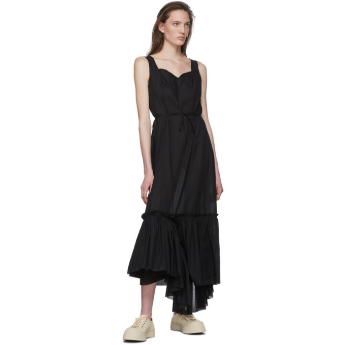 Marni Black Ruffled Long Dress Marni