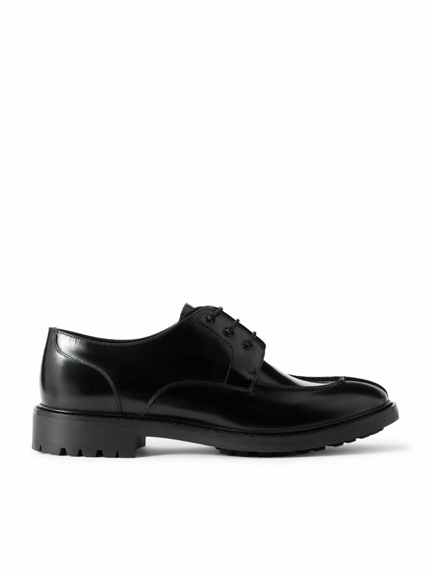 Photo: SAINT LAURENT - Lino Leather Derby Shoes - Black