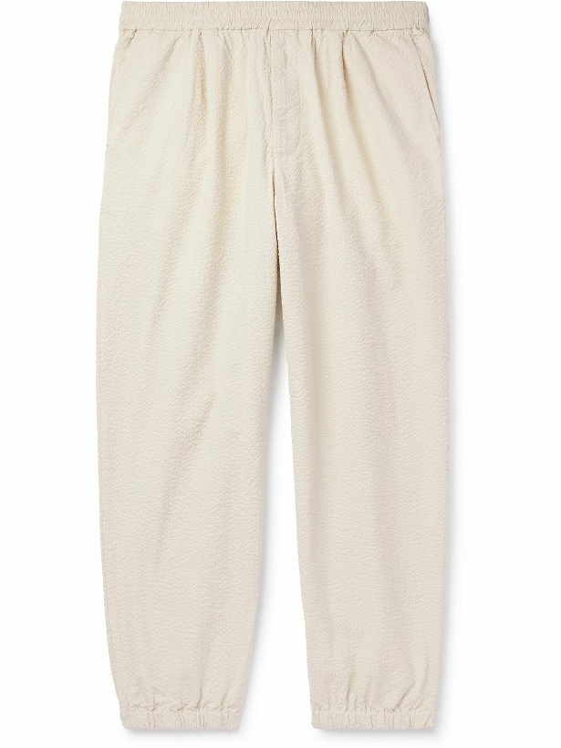 Photo: Barena - Tapered Stretch-Cotton Seersucker Trousers - Neutrals