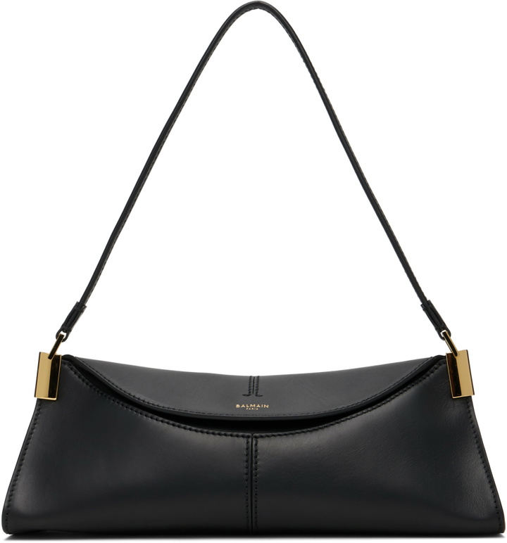 Photo: BALMAIN Black Small Smooth Leather '64-83' Bag