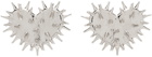 HUGO KREIT Silver Spiky Heart Earrings