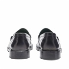 VINNY'S Men's Townee Penny Loafer in Black Polido Leather