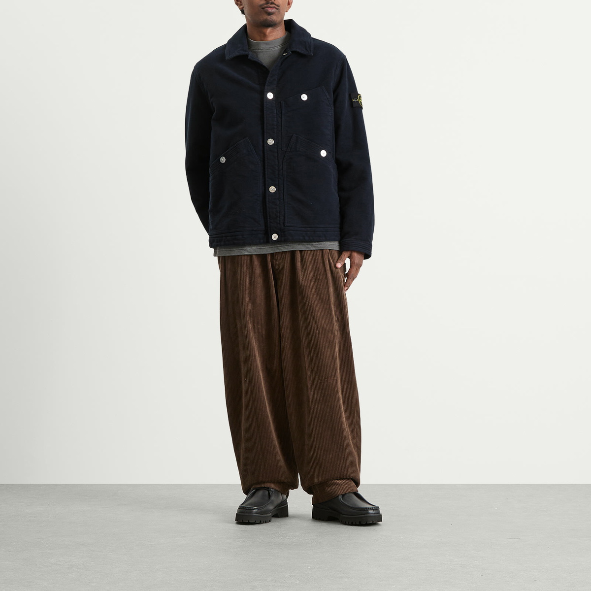 Stone Island Men's Cotton Moleskin-TC PrimaLoft Work Jacket in