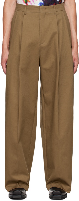 Photo: System SSENSE Exclusive Brown Wide-Leg Trousers