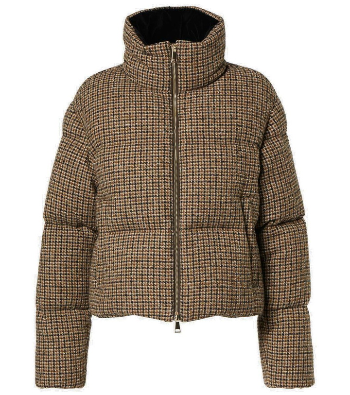 Photo: Moncler Seboune cropped bouclé down jacket