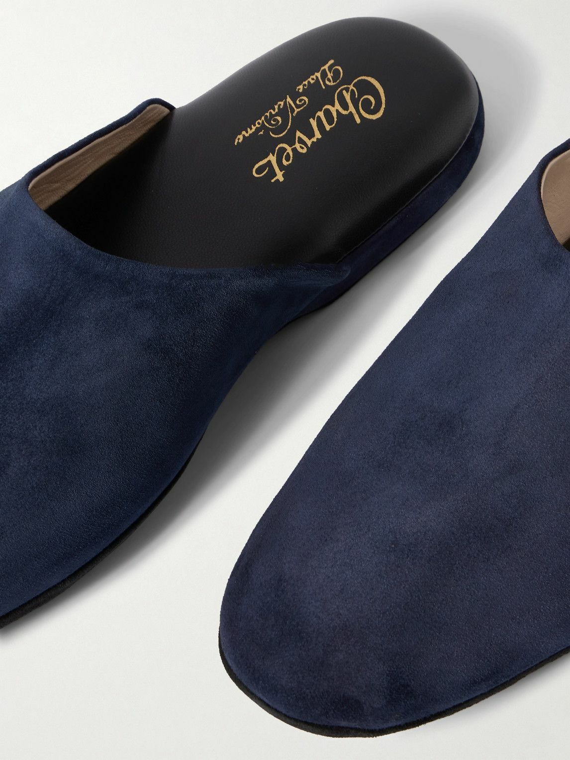 【Charvet】スエード slippers Suede slippers in black - Charvet | Mytheresa