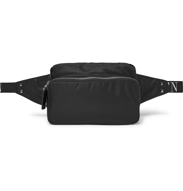 Photo: Valentino - Valentino Garavani Logo-Detailed Shell Belt Bag - Men - Black