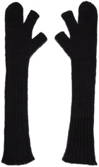 MM6 Maison Margiela Black Alpaca Wool Gloves