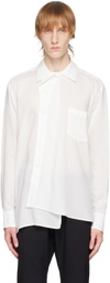 Sulvam White Asymmetric Shirt