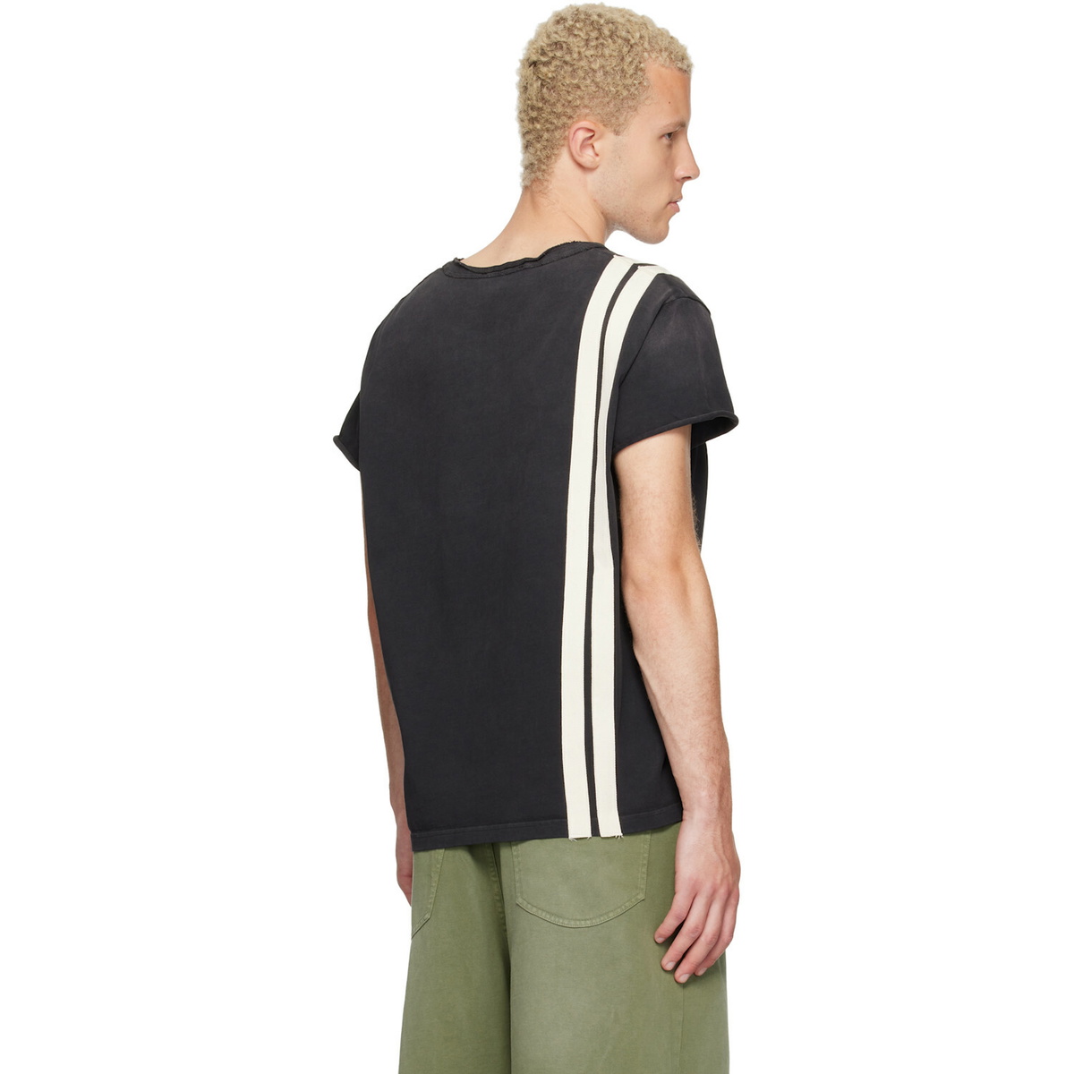 424 Black Capped Thermal T-shirt