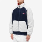 Tommy Jeans Men's Reversible Sherpa Fleece Jacket in Multi