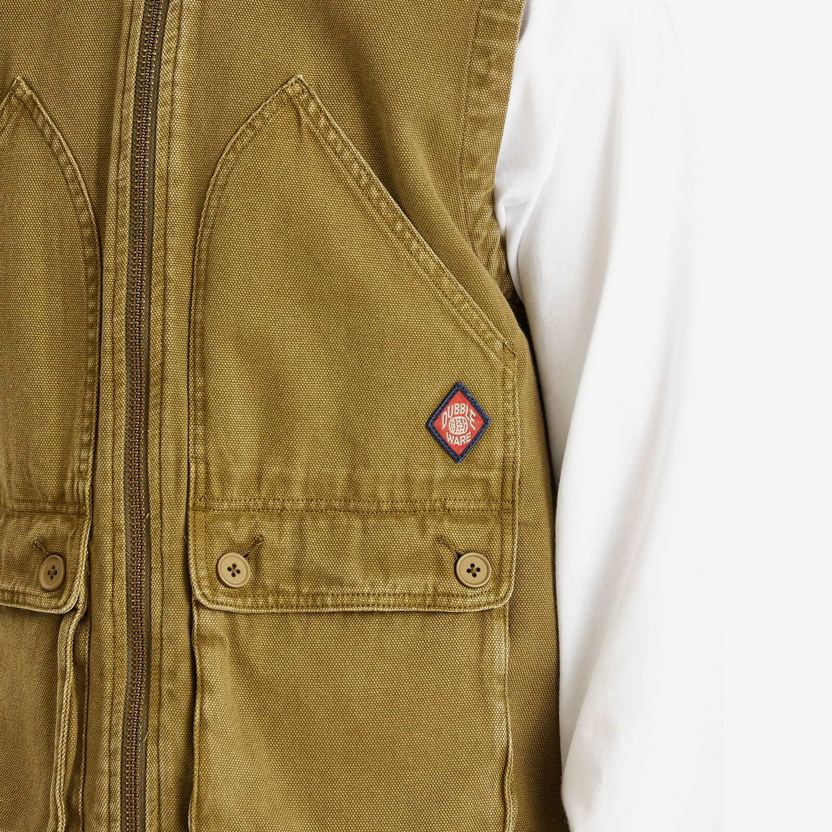 Dubbleware Men's Work Vest in Military Green