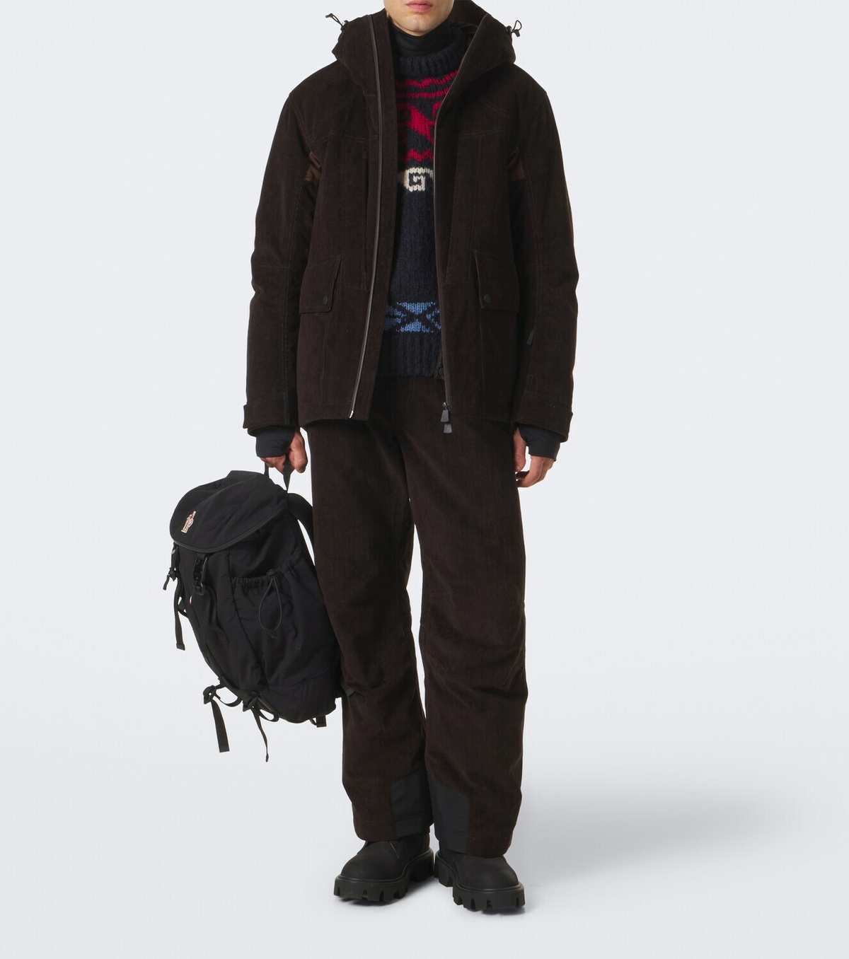Moncler Grenoble Fair Isle wool and alpaca-blend sweater