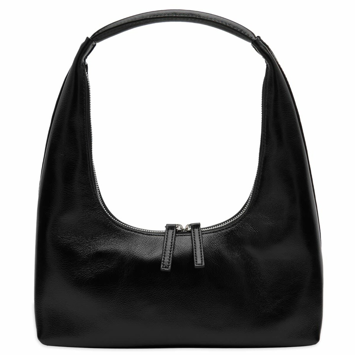 Photo: MARGE SHERWOOD Women's Hobo Shoulder Bag in Black Glossy Plain 