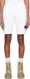 Stone Island White 64651 Shorts