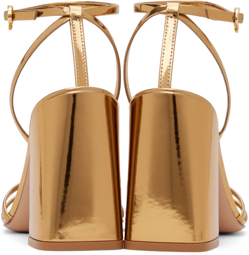 Gianvito Rossi Gold Metallic Heeled Sandals Gianvito Rossi