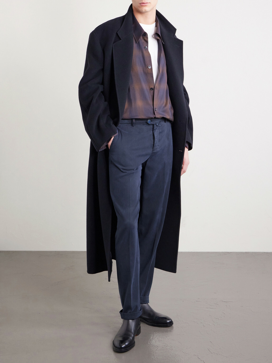 Kiton - Straight-Leg Lyocell-Blend Twill Trousers - Blue