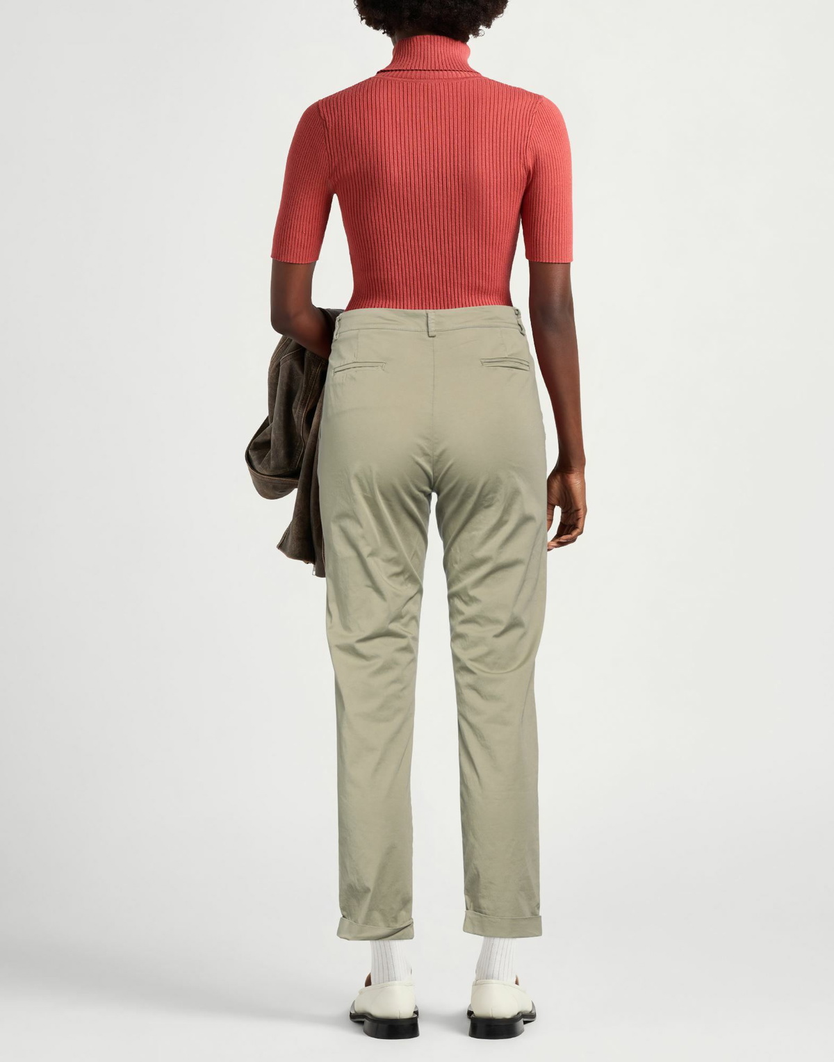 Manila Grace Womens Pants in Sage green