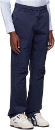 MSGM Blue Paneled Cargo Pants
