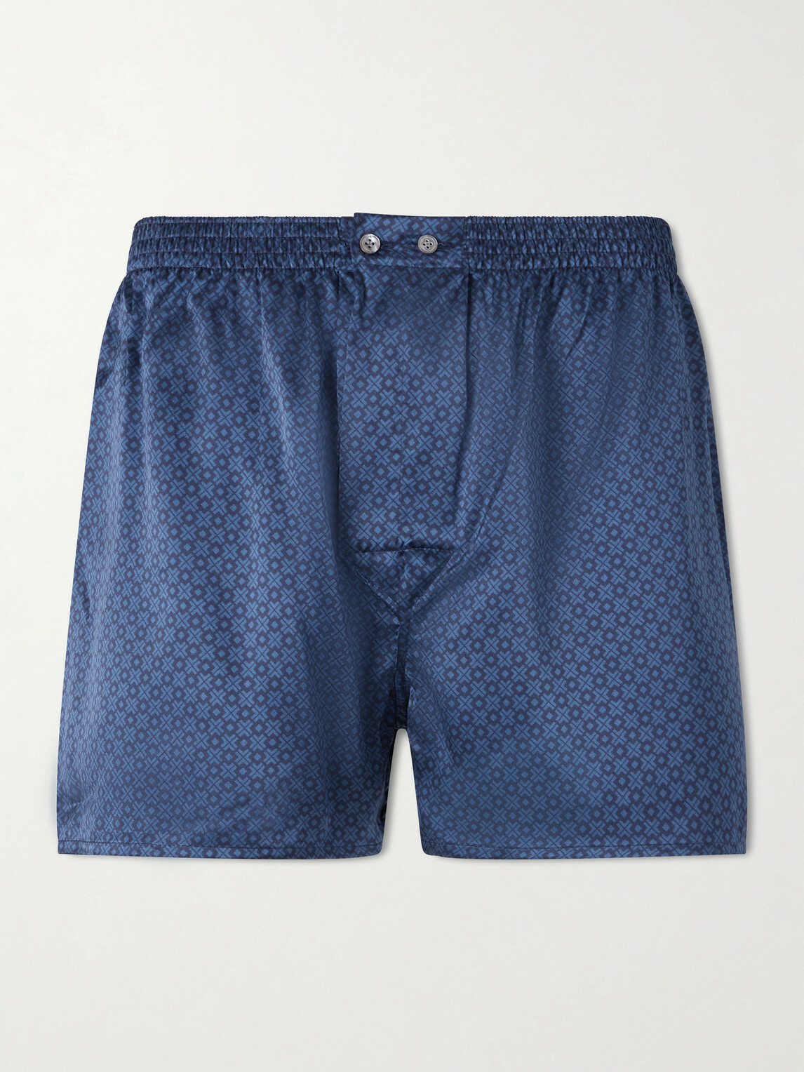 Derek Rose - Brindisi 128 Silk Boxer Shorts - Blue